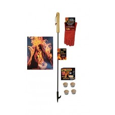 EXCURSIONS Journey To Health Fire Pit Poker Set - Fireplace Poker  Gloves and Firestarter Tool Gift Set - B07GCRB6YP